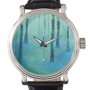 Blauwdruk Bossen schilderen Horloge