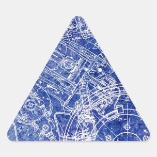 Blauwdruk Driehoek Sticker