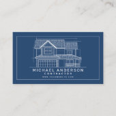 Blauwdruk Home Building Architect Bouw Visitekaartje (Voorkant)