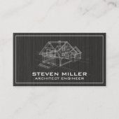 Blauwdruk huis | Architect | Bouw Visitekaartje (Voorkant)