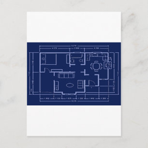 blauwdruk - intern plan briefkaart