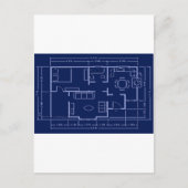 blauwdruk - intern plan briefkaart (Voorkant)