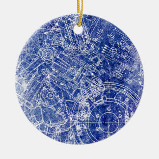 Blauwdruk Keramisch Ornament