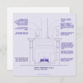 Blauwdruk kerstkaart (Voorkant / Achterkant)