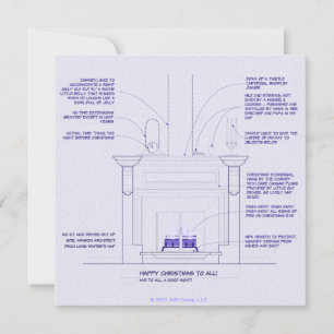 Blauwdruk kerstkaart