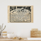  blauwdruk lezen en Poster (Keuken)