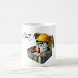Blauwdruk Sardine Ingenieur Koffiepauze Kunst Koffiemok