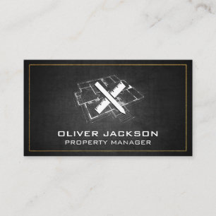 Blauwdruk Top Uitzicht   Hulpmiddelen voor archite Visitekaartje