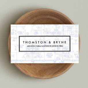 Blauwdruk voor architectenarchitect visitekaartje