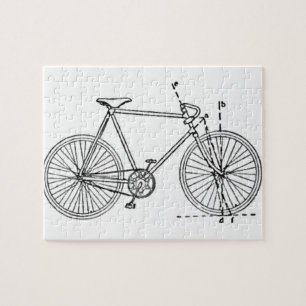 Blauwdruk voor fietsen legpuzzel