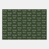 Blauwdruk voor kerstmis met groene Waterverf Boom Inpakpapier Vel (Voorkant 2)