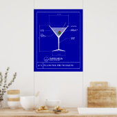Blauwdruk voor Martini Poster (Keuken)