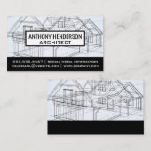 Blauwdruk voor thuis visitekaartje (Voorkant / Achterkant)