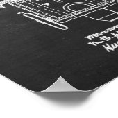 Blauwdrukpatent vuurmotor Art nr. 4 Poster (Hoek)