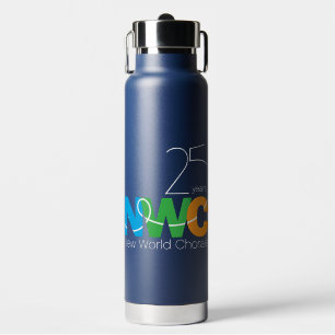 Blauwe 25e Jubileum NWC Waterfles met Stro