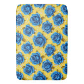 Blauwe 3d rozen badmat (Voorkant Verticaal)