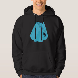 Blauwe 50s poedelrok hoodie
