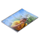 blauwe, aangepaste laptop notitieboek (Linkerzijde)