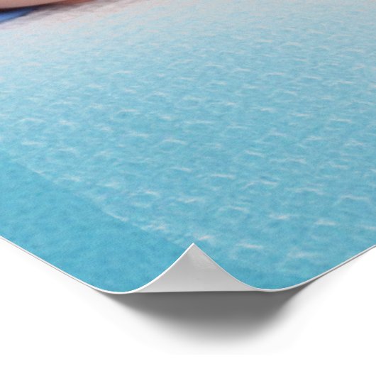 Blauwe, aangepaste, speciaal voor baby's bestemde poster (Hoek)