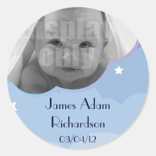 Blauwe aanpasbare sticker