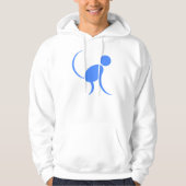 Blauwe aap hoodie (Voorkant)