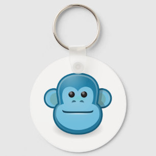 Blauwe aap sleutelhanger