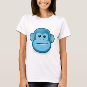 Blauwe aap t-shirt