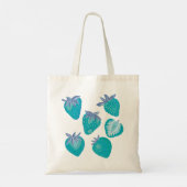 Blauwe aardbei-Canvas tas (Achterkant)