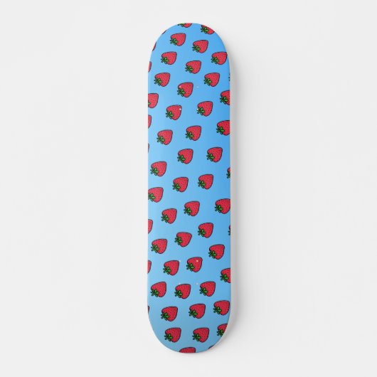 Blauwe aardbei Vaporwave Designer Skateboard Deck (Voorkant)
