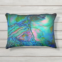 Blauwe Abalone Schaal Accent Kussen