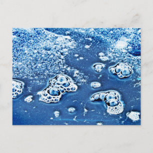 Blauwe Abstracte bubbels Water- en ijskoud-Briefka Briefkaart