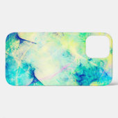 blauwe abstracte fractale achtergrond 3d rendering Case-Mate iPhone case (Achterkant (horizontaal))