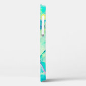 blauwe abstracte fractale achtergrond 3d rendering Case-Mate iPhone case (Achterkant / Links)