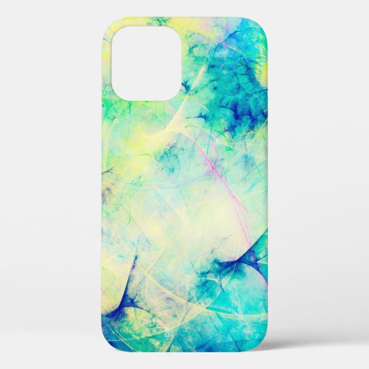 blauwe abstracte fractale achtergrond 3d rendering Case-Mate iPhone case (Achterkant)