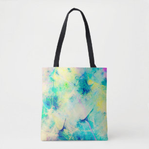 blauwe abstracte fractale achtergrond 3d rendering draagtas