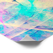 blauwe abstracte fractale achtergrond 3d rendering poster (Hoek)