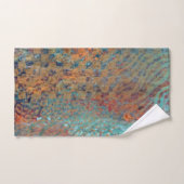 Blauwe Abstracte gemengde Zebra- en beenderhuid Bad Handdoek (Handdoek)
