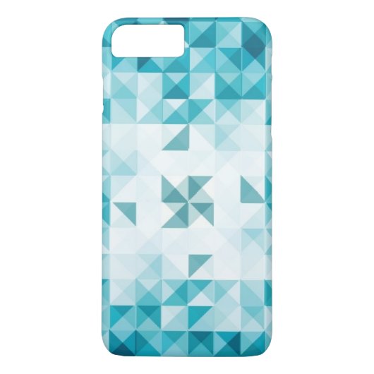 Blauwe Abstracte geometrische achtergrondSjabloon Case-Mate iPhone Case (Achterkant)