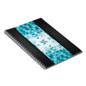 Blauwe Abstracte geometrische achtergrondSjabloon Notitieboek (Rechterzijde)