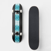 Blauwe Abstracte geometrische achtergrondSjabloon Skateboard (Voorkant)