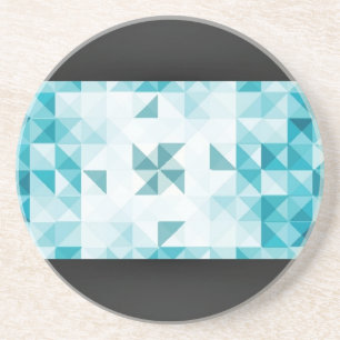 Blauwe Abstracte geometrische achtergrondSjabloon Zandsteen Onderzetter