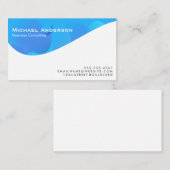 Blauwe Abstracte golf Visitekaartje (Voorkant / Achterkant)