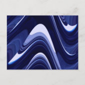 Blauwe Abstracte hedendaagse moderne kunst Briefkaart (Voorkant)