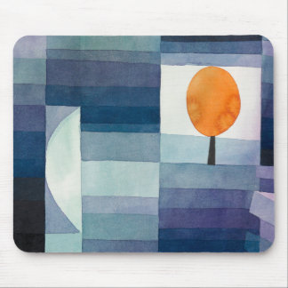 Blauwe Abstracte Herfst Paul Klee Aquarel Muismat