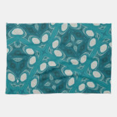 Blauwe Abstracte keukenhanddoeken (Horizontaal)