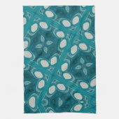 Blauwe Abstracte keukenhanddoeken (Verticaal)