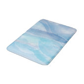 Blauwe, abstracte, koele tak van de penseel van de badmat (Gekanteld)