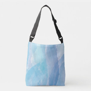 Blauwe, abstracte, koele tak van de penseel van de crossbody tas