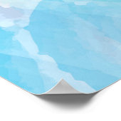 Blauwe, abstracte, koele tak van de penseel van de poster (Hoek)