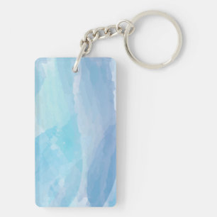 Blauwe, abstracte, koele tak van de penseel van de sleutelhanger